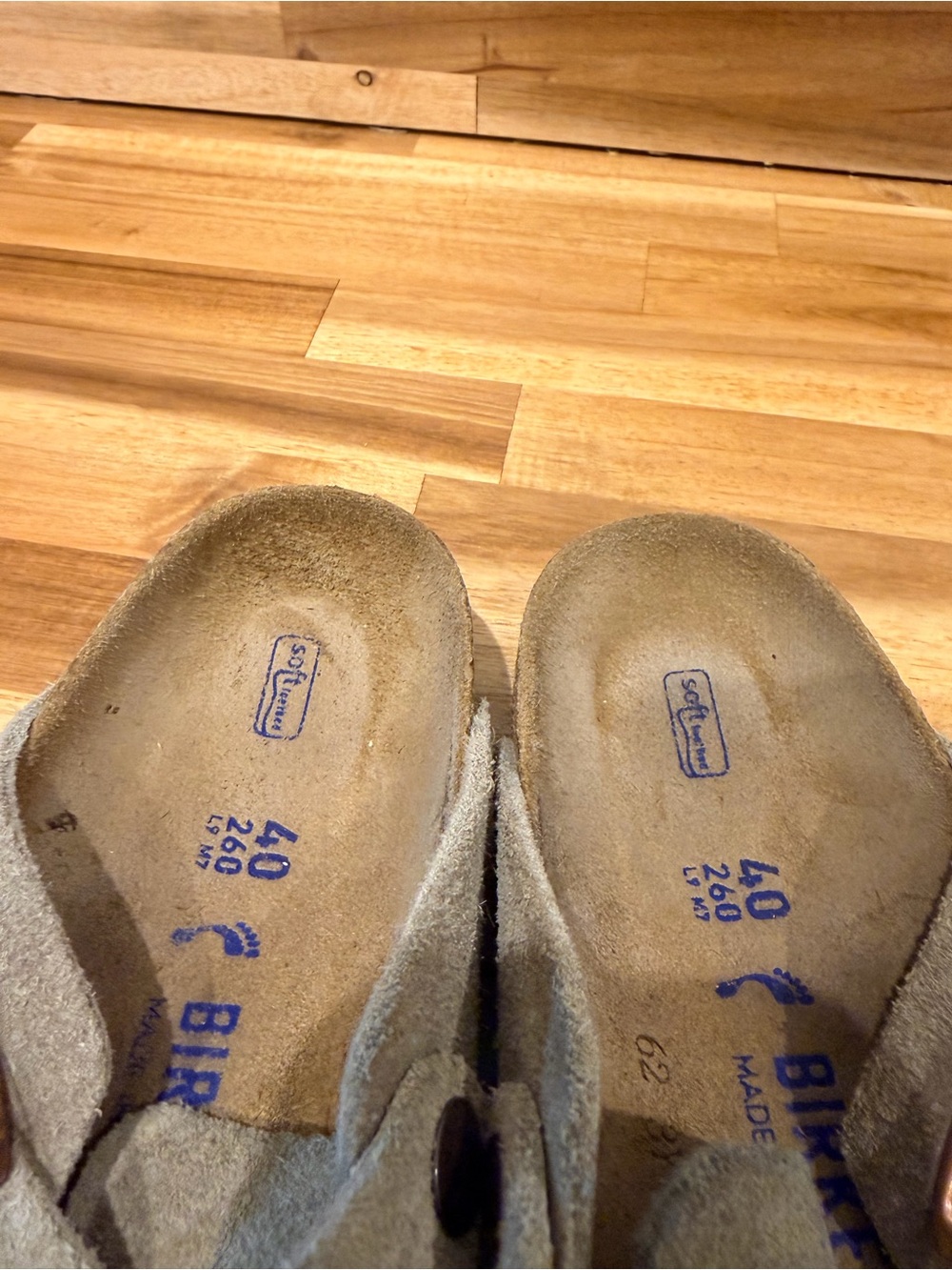 Birkenstock Boston Taupe Suede with Soft Sole size 40 - Picture 5 of 6